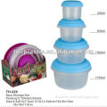 8pcs round plastic storage box,round plastic food container